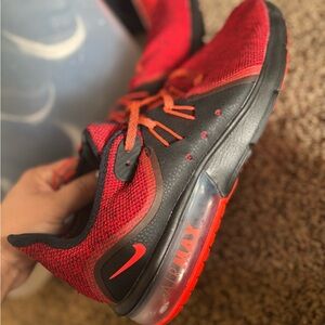 Nike Kids Red and Black Air Max Trainer Sneakers